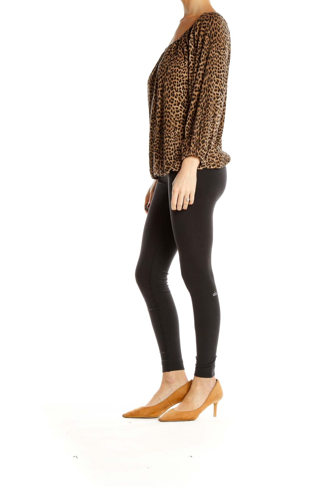 Brown Animal Print Top