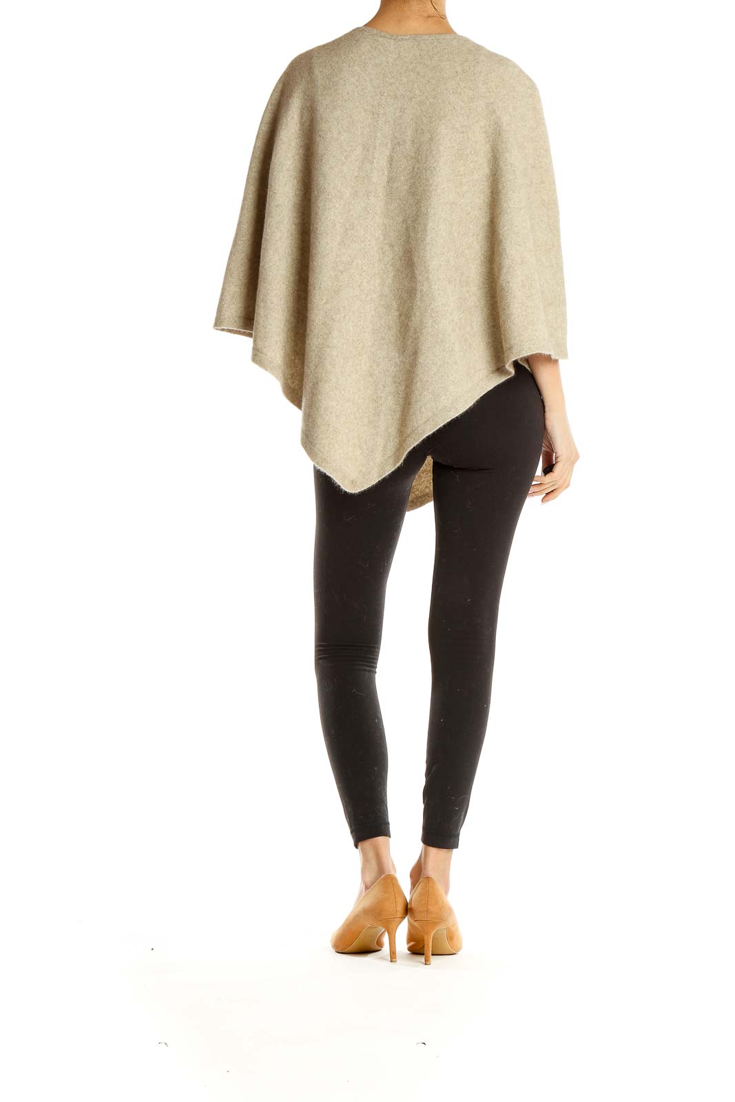 Beige Silk Wool Shawl