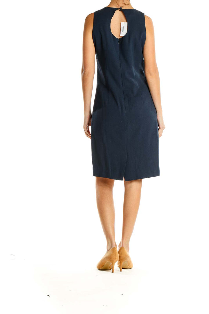 Blue Classic Sheath Dress