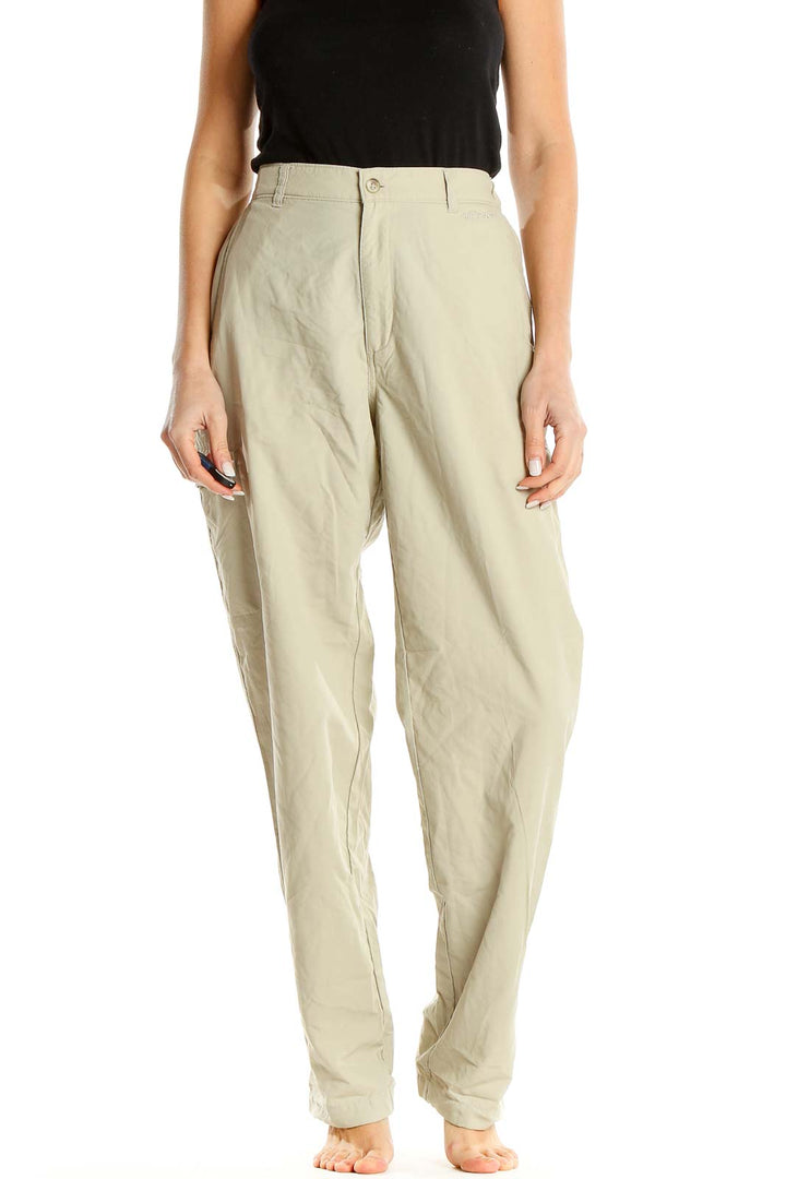 Beige All Day Wear Trousers