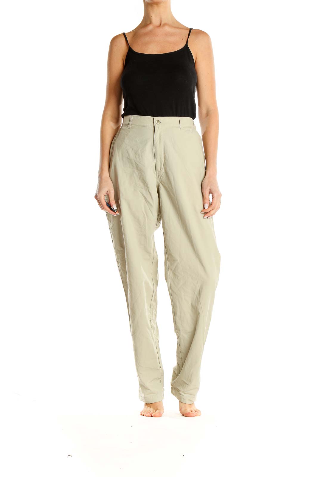 Beige All Day Wear Trousers