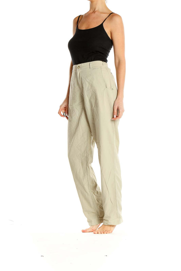 Beige All Day Wear Trousers