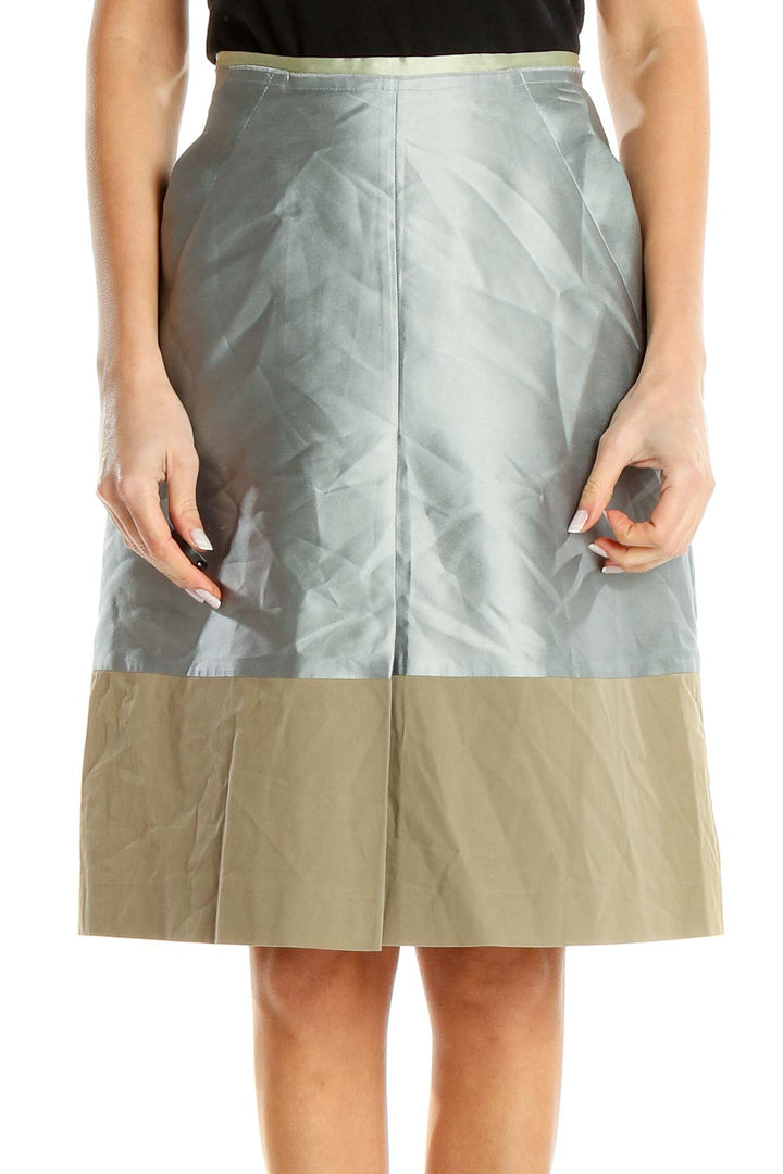 Gray Brunch A-Line Skirt