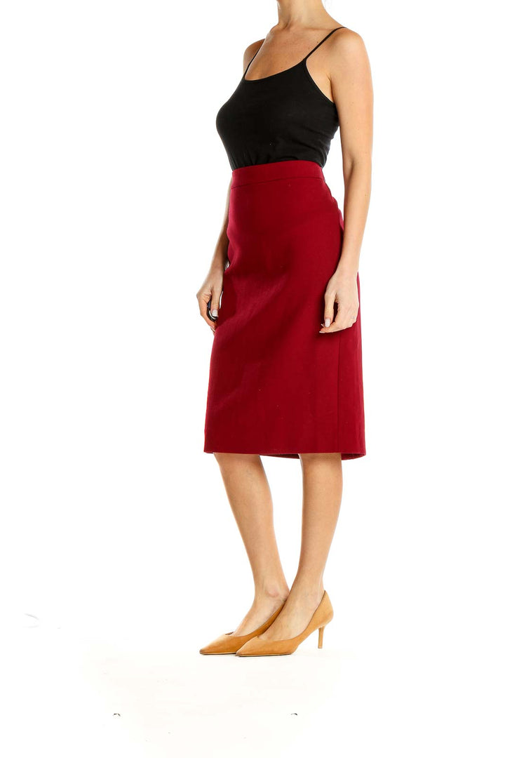 Red Brunch Pencil Skirt