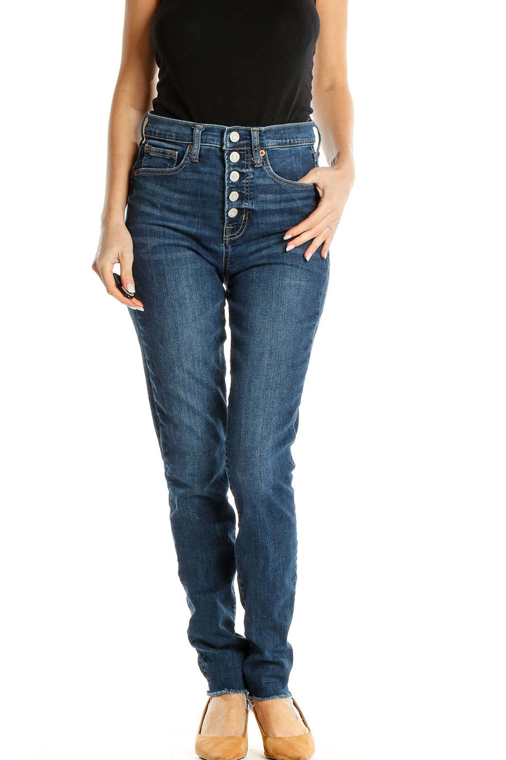 Blue High-Rise Jeans