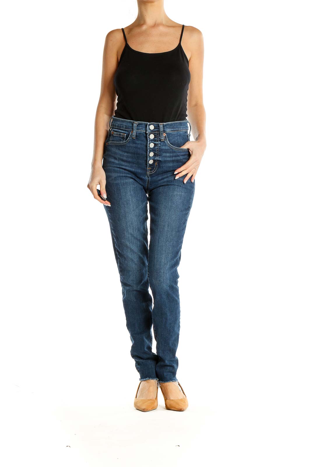 Blue High-Rise Jeans