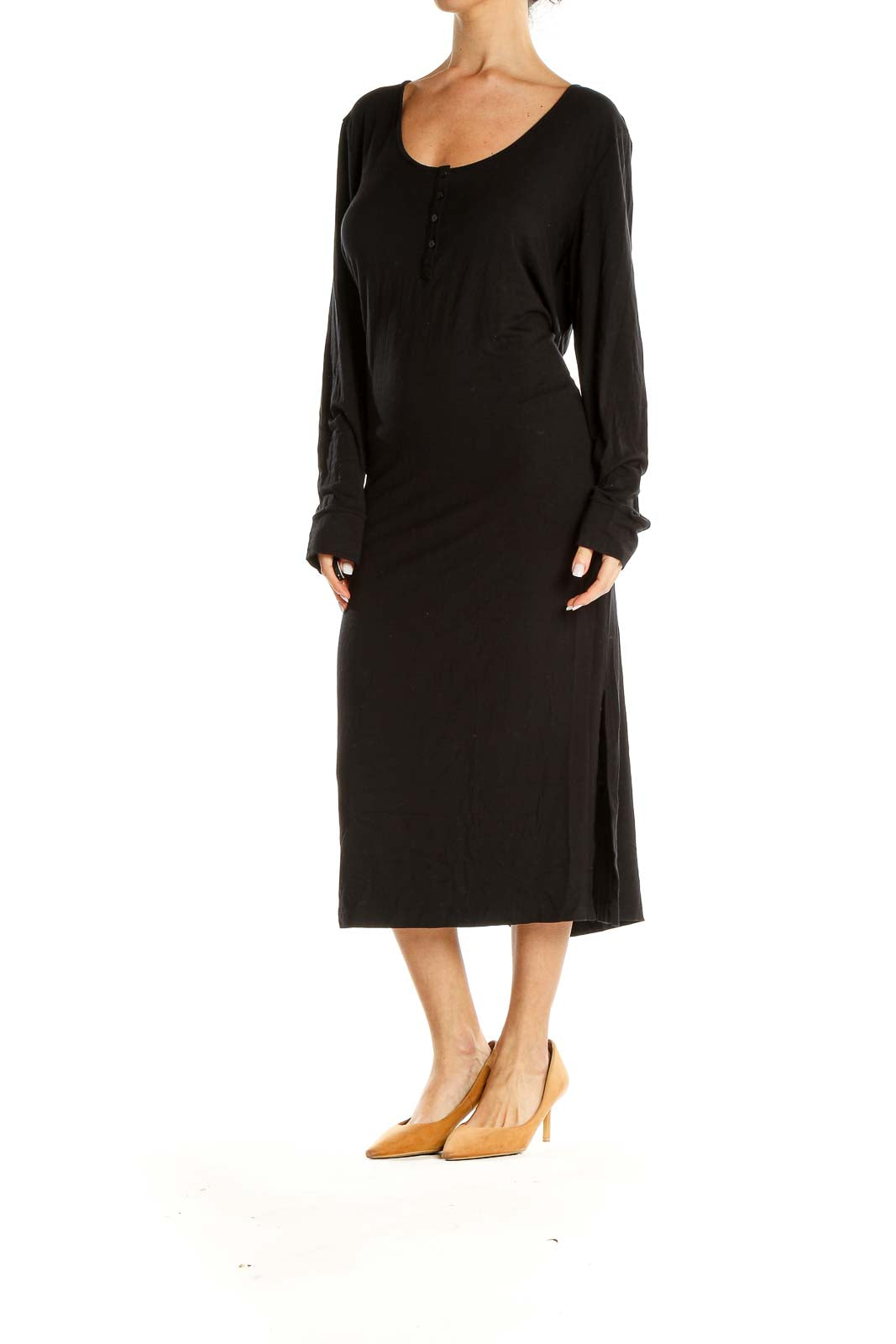 Black Classic Column Dress