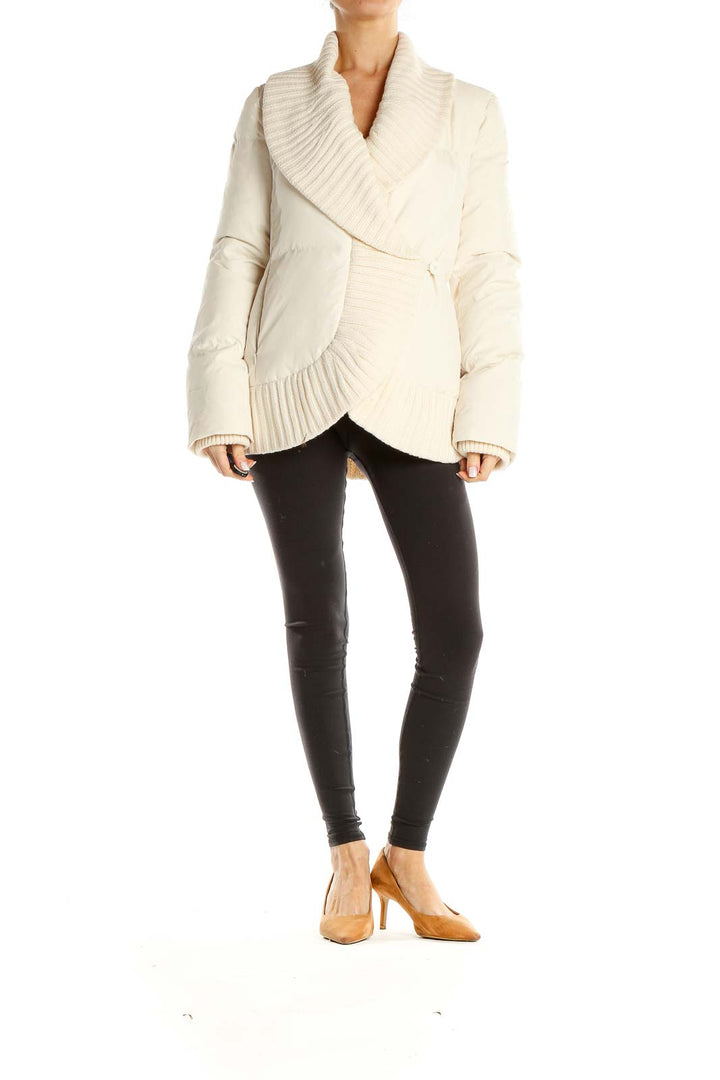 White Puffer Sweater Jacket