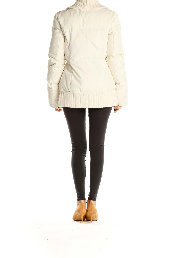 White Puffer Sweater Jacket