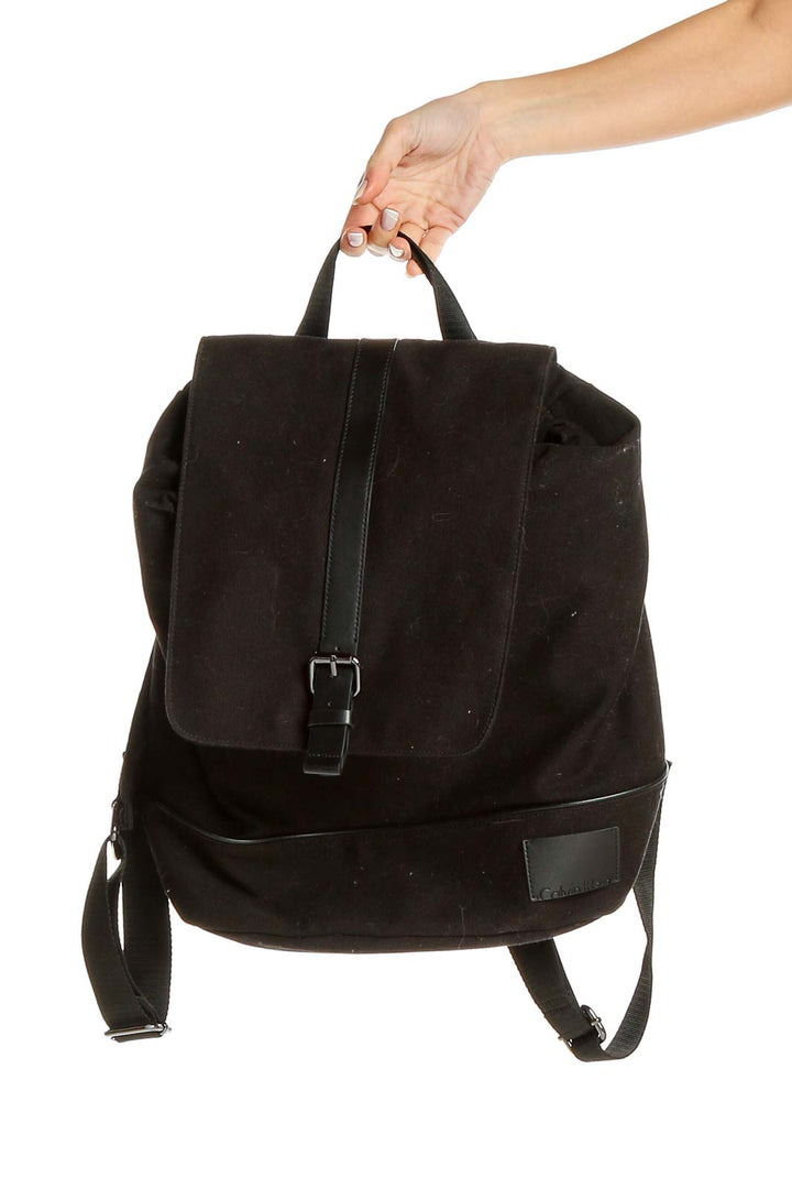 Black Suede Backpack