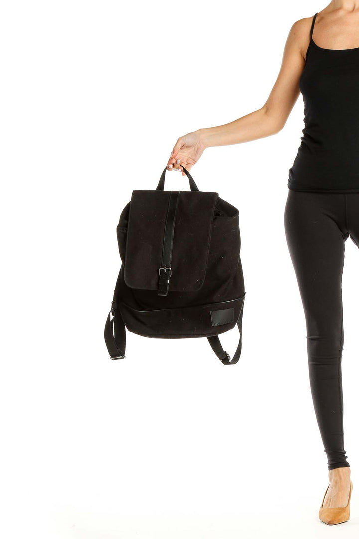 Black Suede Backpack