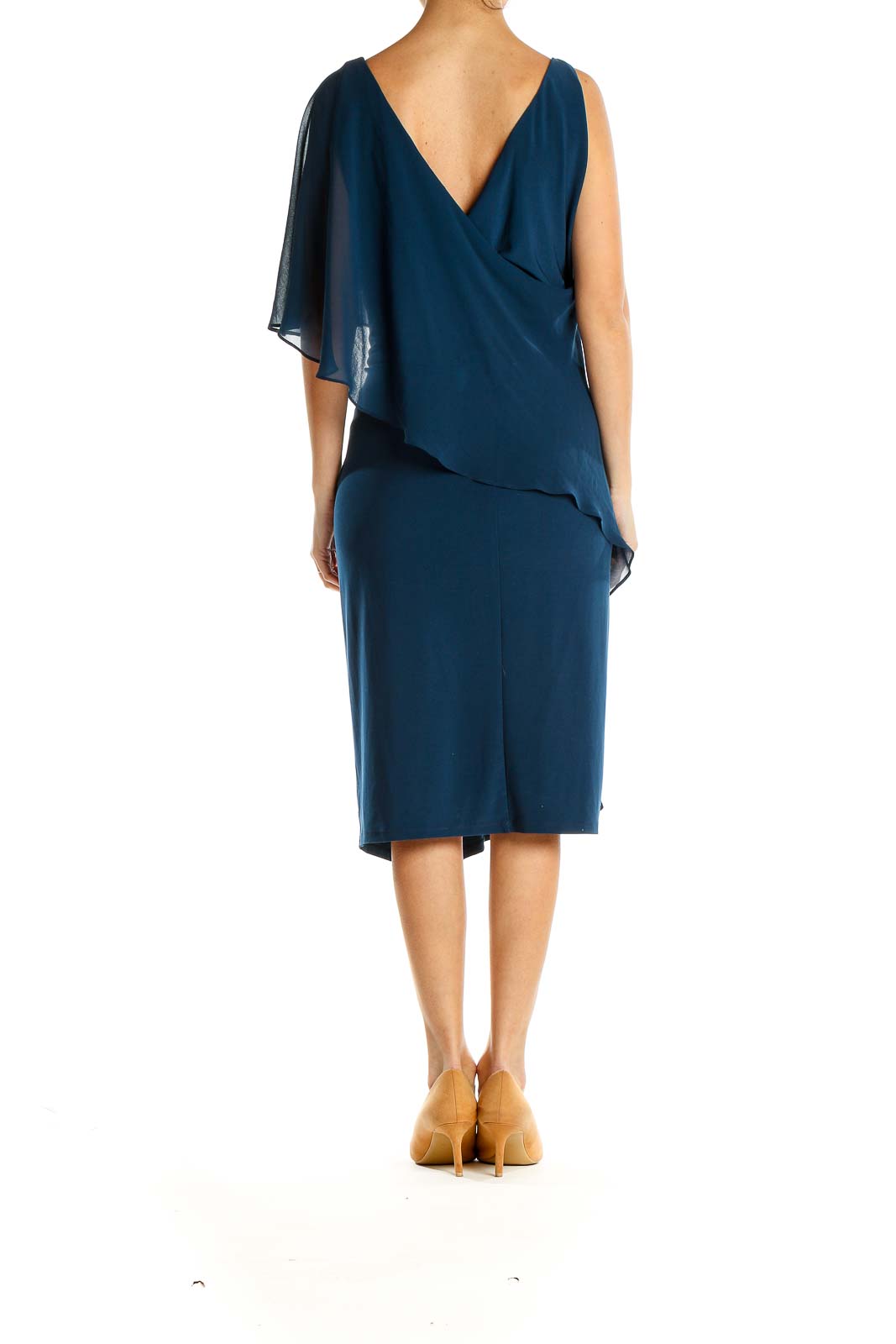 Blue Classic Sheath Dress