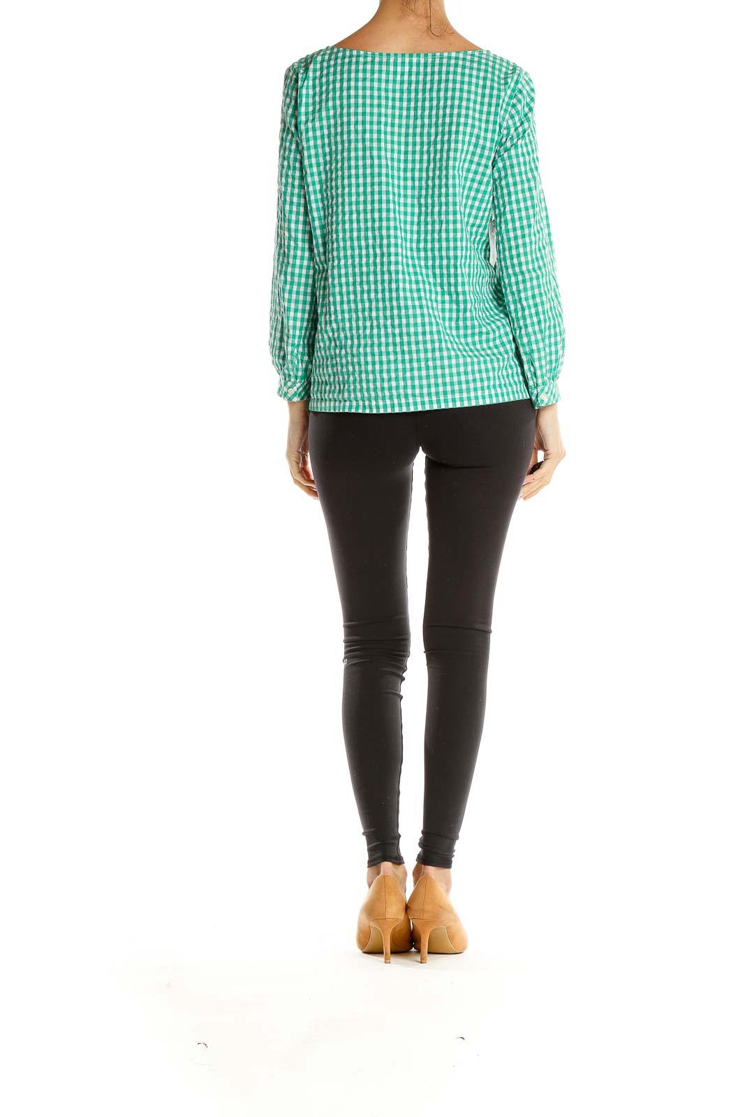 Green Gingham Classic Top