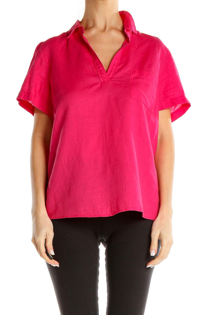 Pink All Day Wear Linen Top