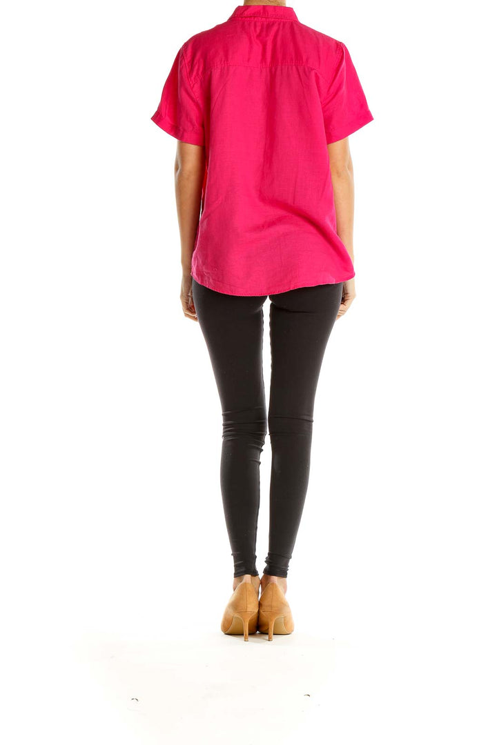 Pink All Day Wear Linen Top