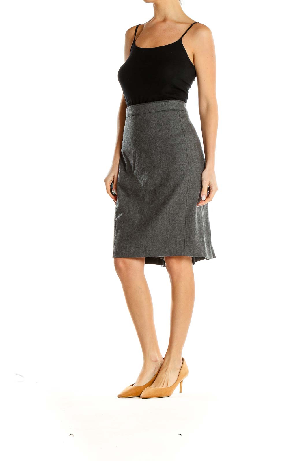 Gray Brunch Pencil Skirt