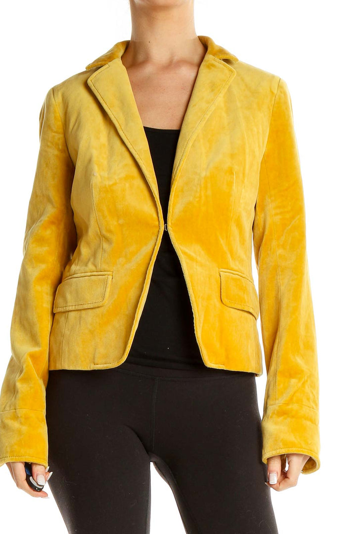 Yellow Textured Blazer