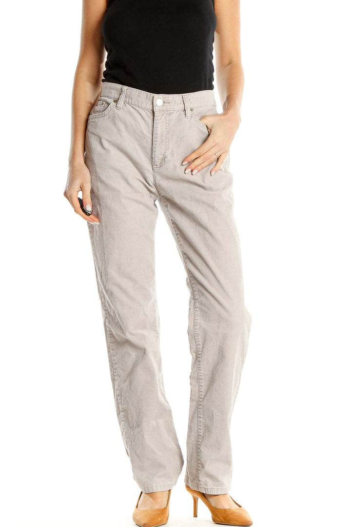 Gray Corduroy Jeans