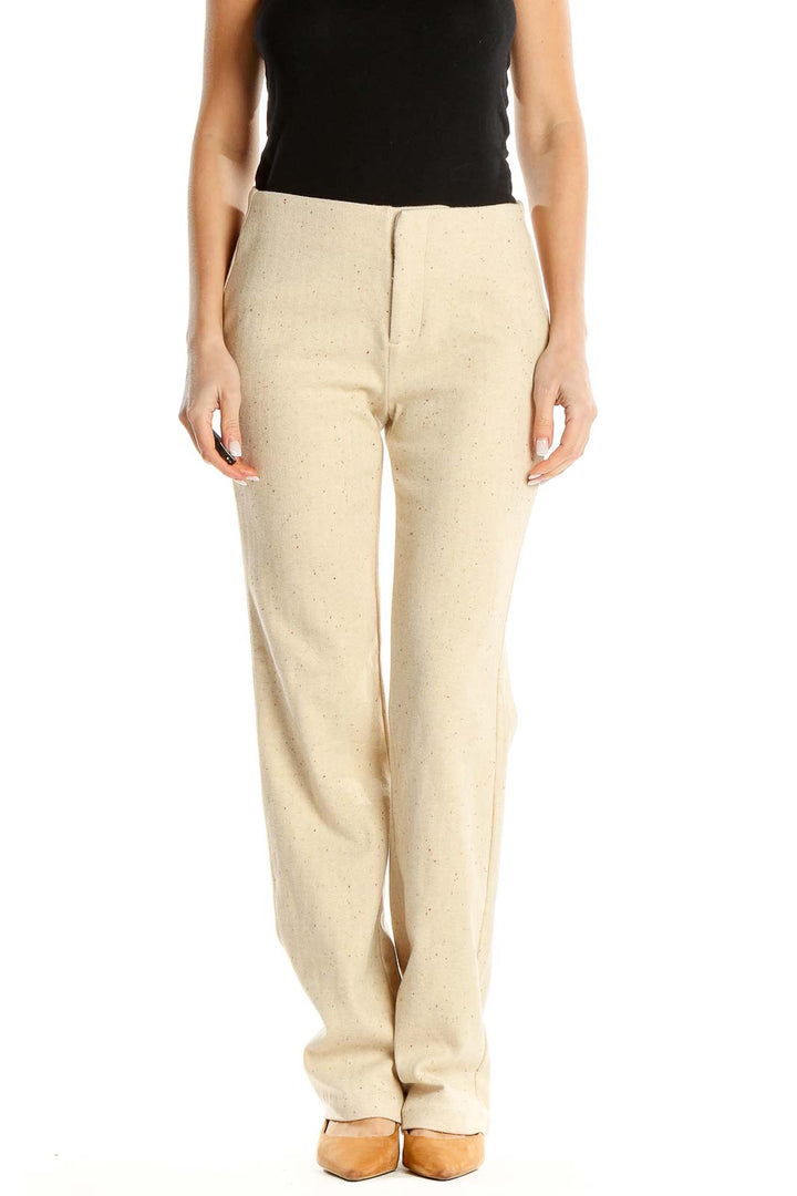 Beige All Day Wear Trousers