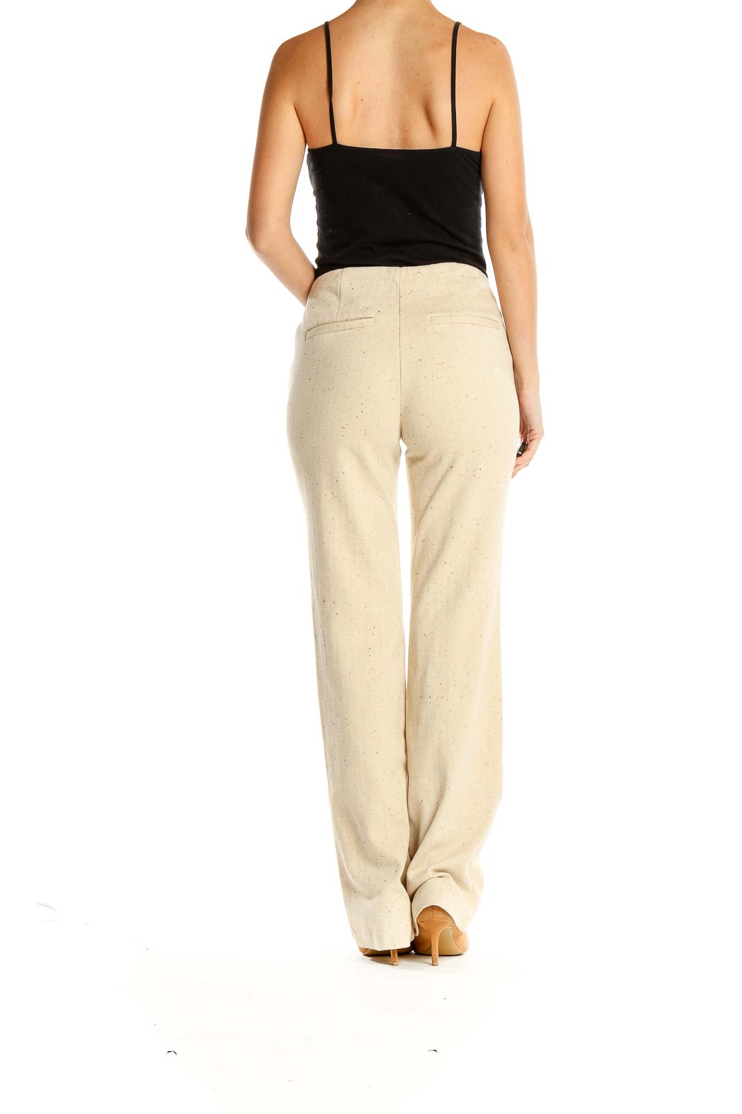 Beige All Day Wear Trousers