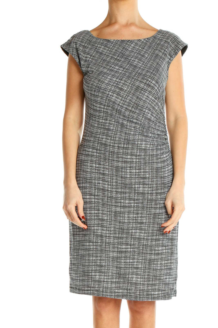 Gray Work Sheath Dress