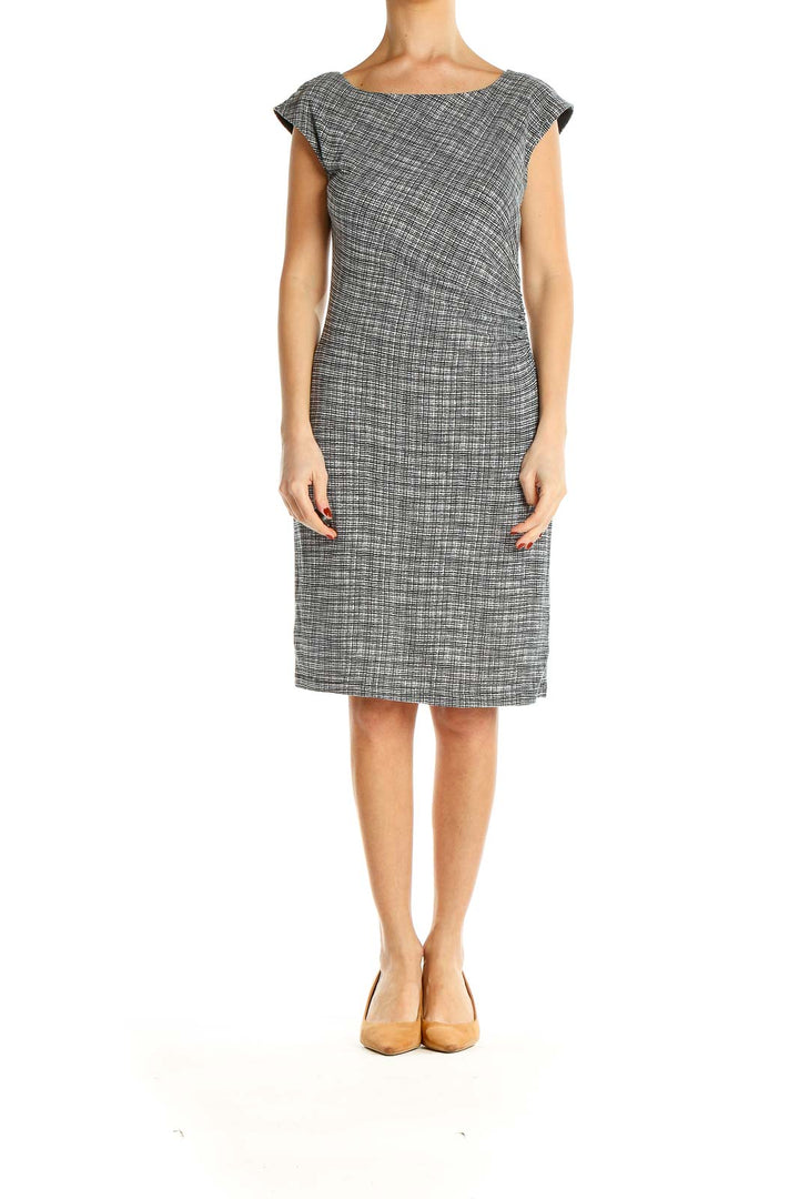 Gray Work Sheath Dress