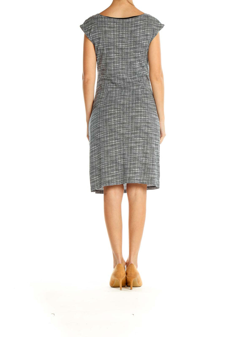 Gray Work Sheath Dress