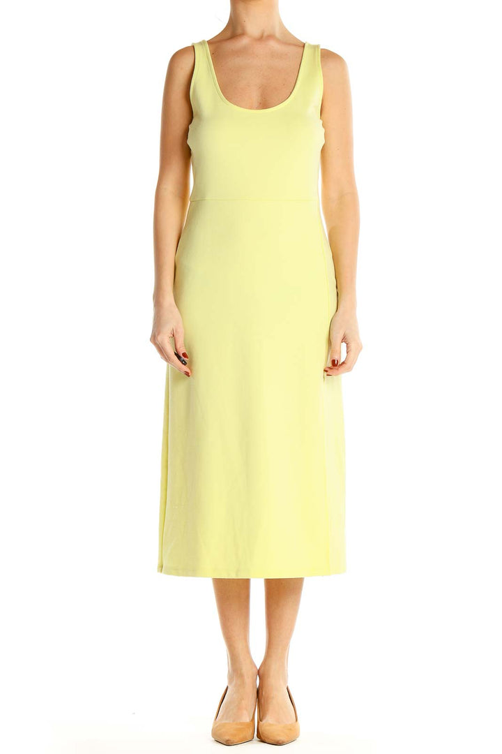 Yellow Classic Midi Dress