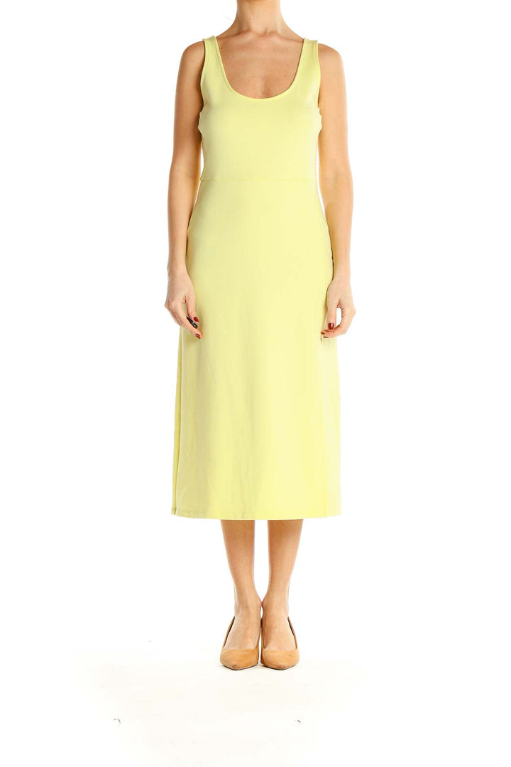 Yellow Classic Midi Dress