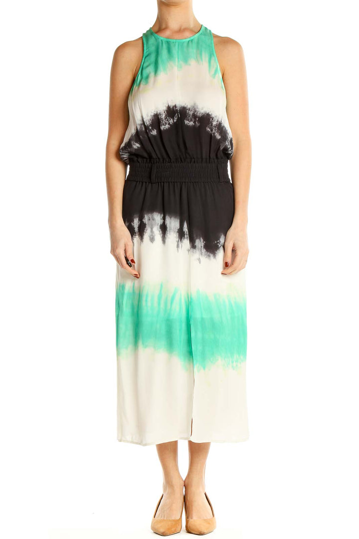 Multicolor Tie And Dye Casual Column Dress