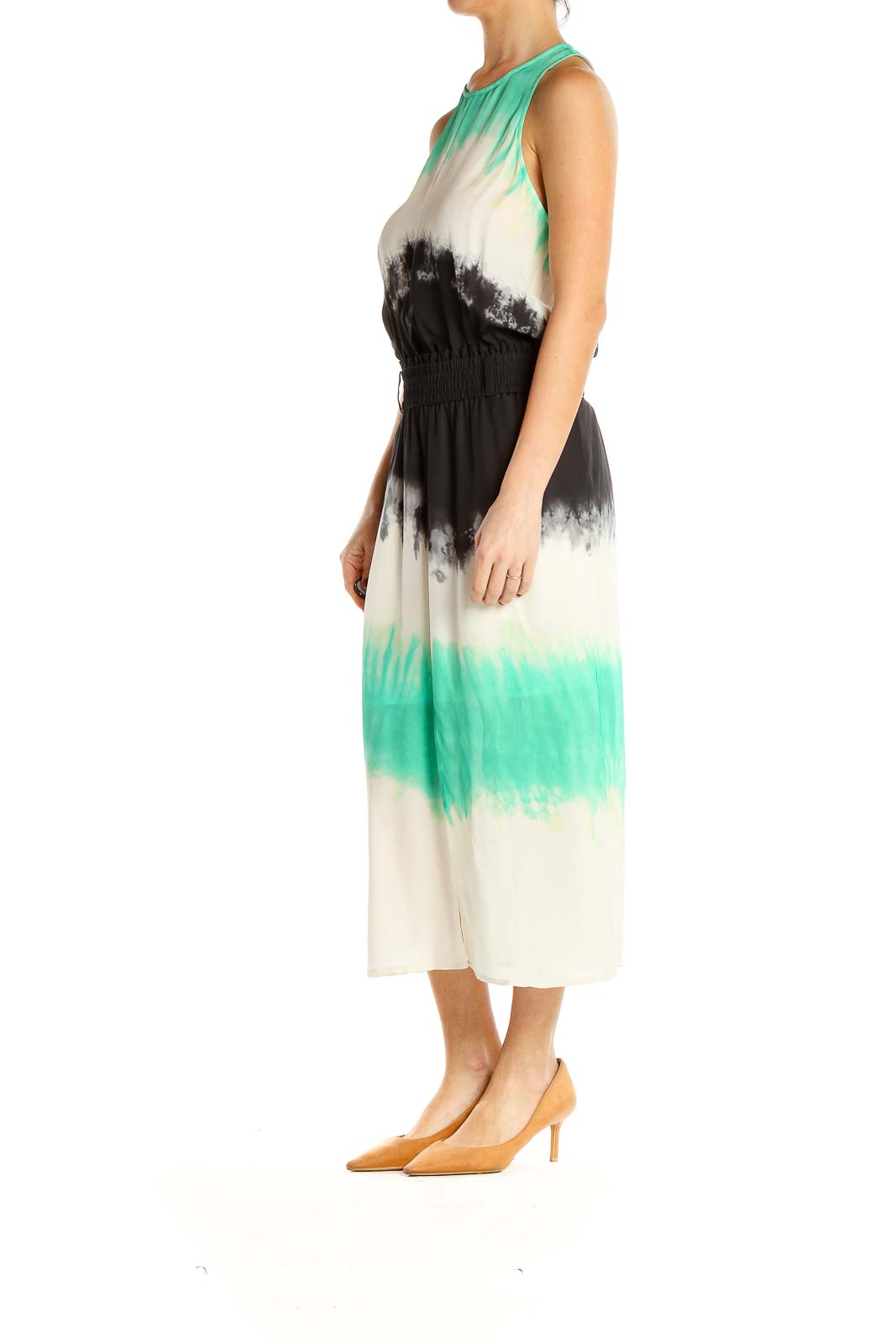 Multicolor Tie And Dye Casual Column Dress