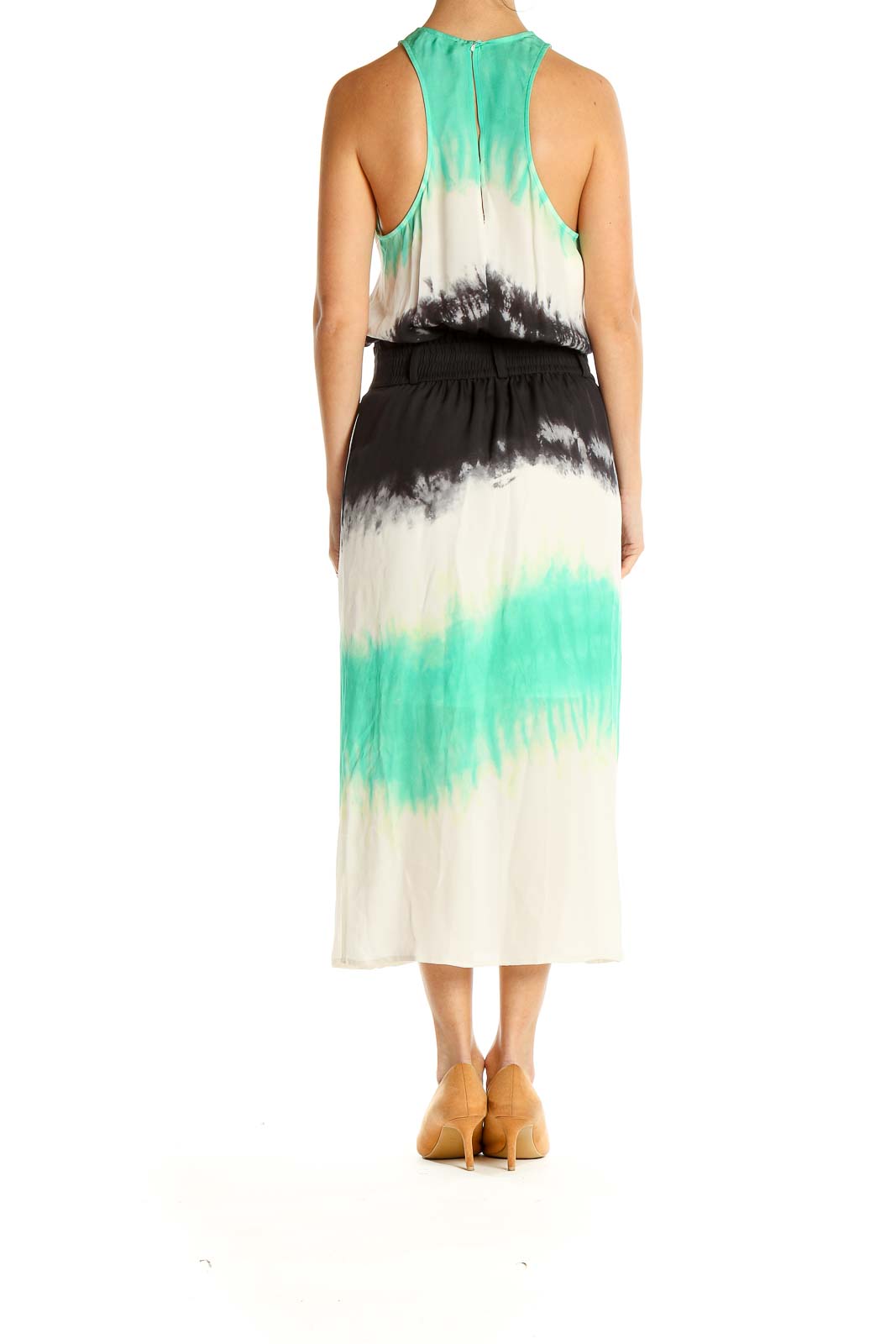 Multicolor Tie And Dye Casual Column Dress