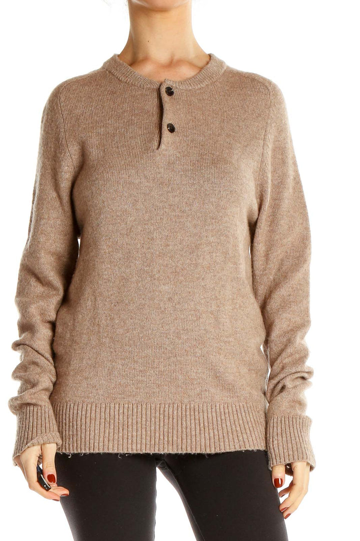 Brown Lambswool Sweater