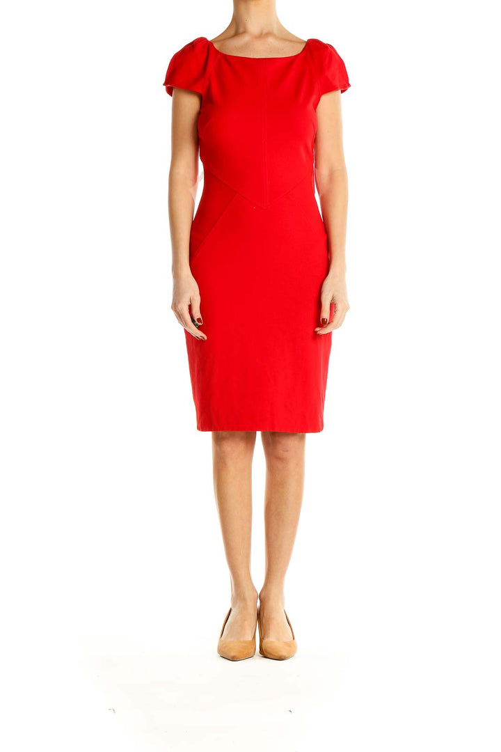 Red Work Sheath Dress