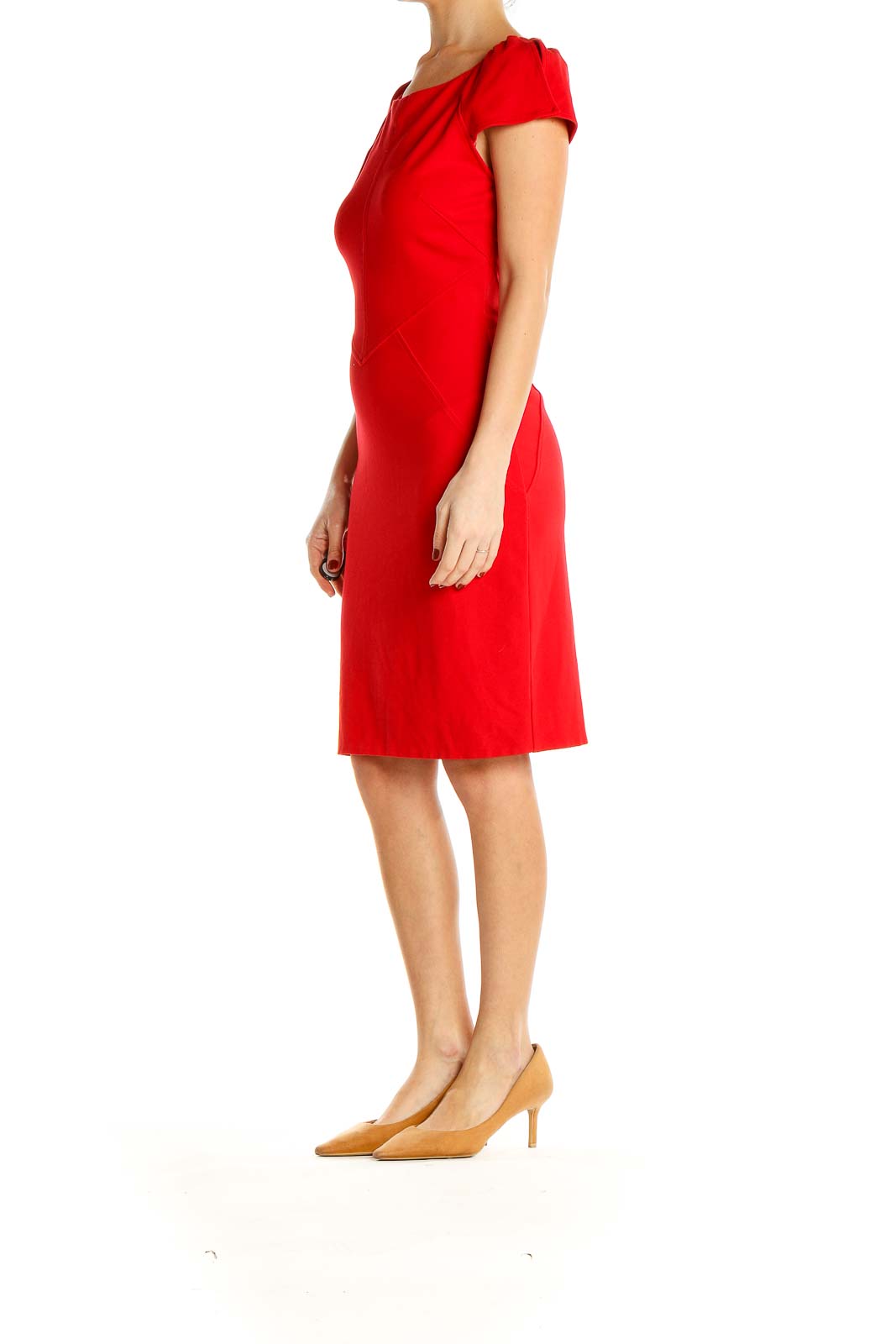 Red Work Sheath Dress