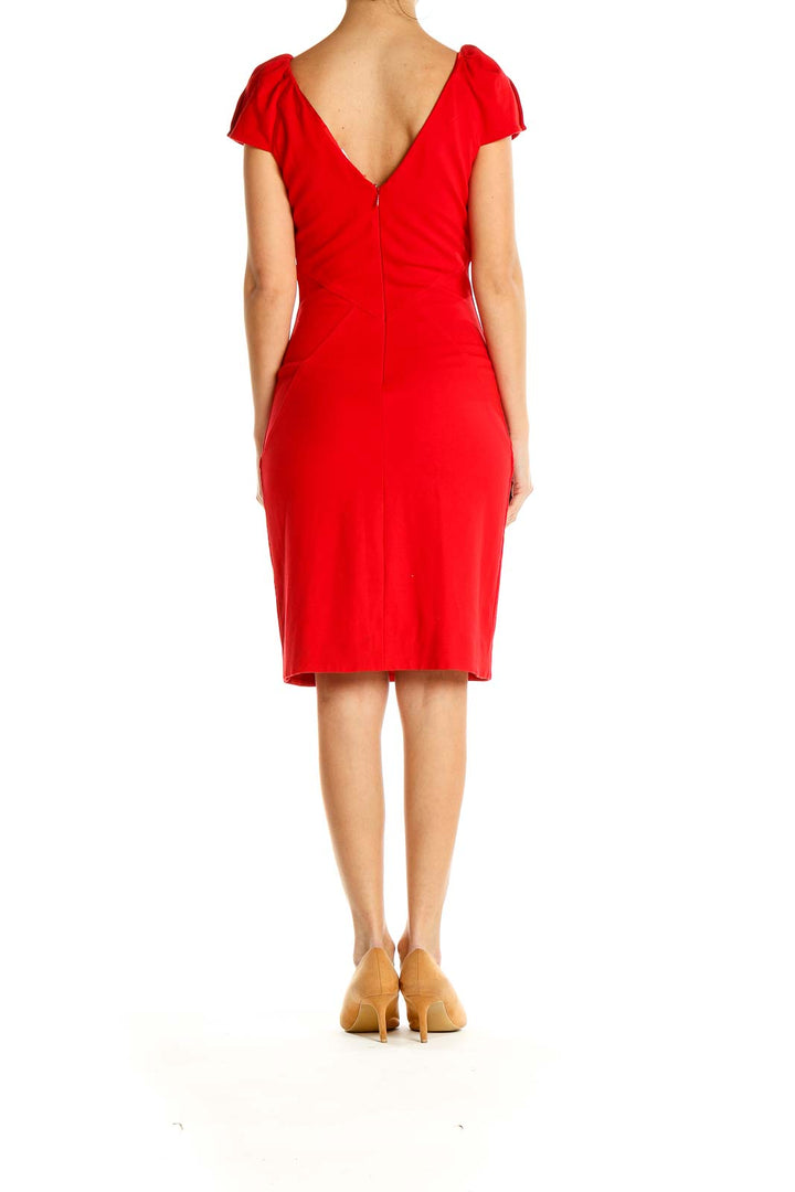 Red Work Sheath Dress