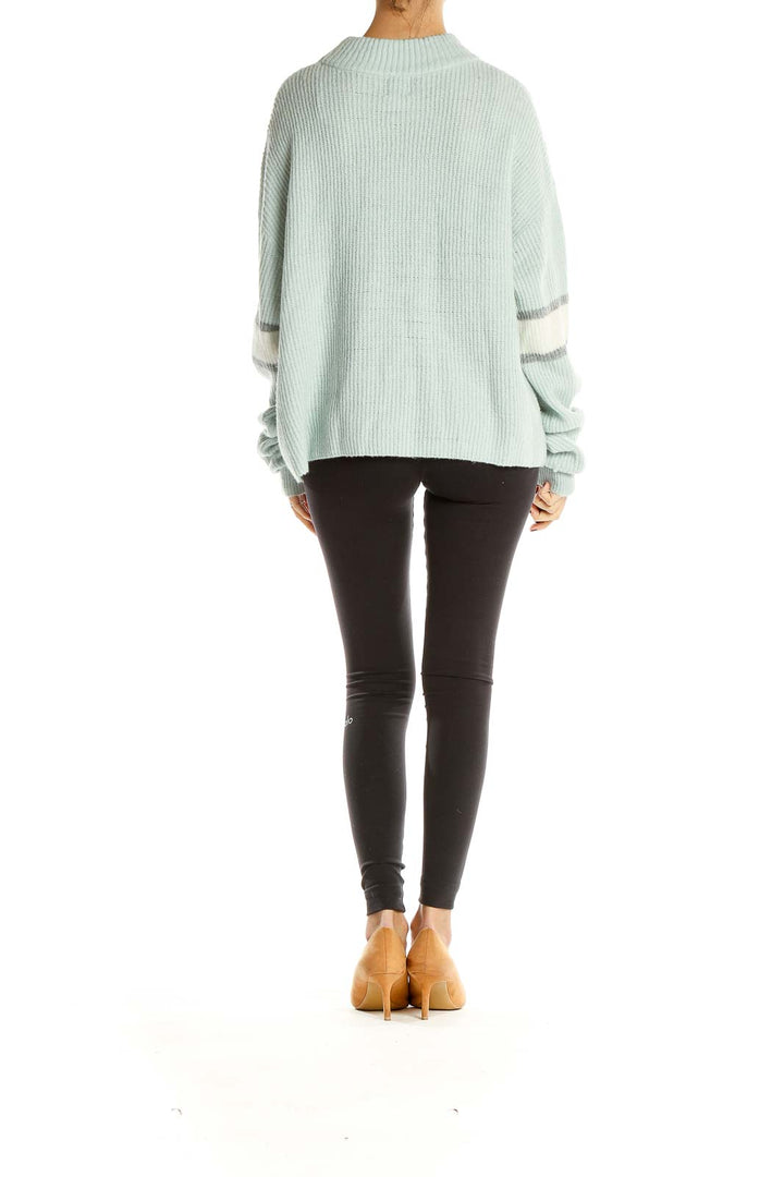 Blue Mockneck Sweater