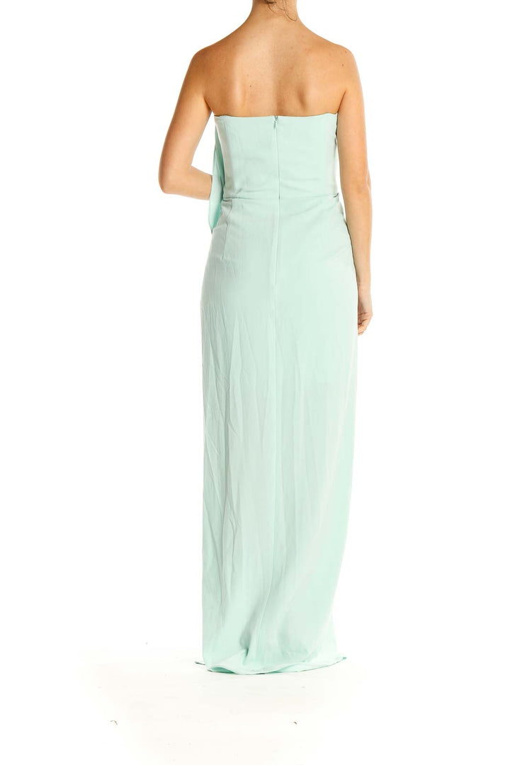 Blue Formal Strapless Column Dress