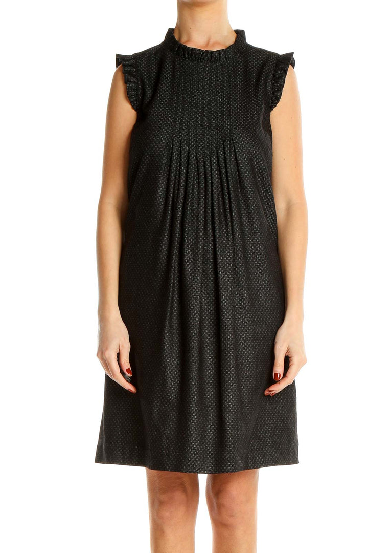 Black Textured Mini Dress