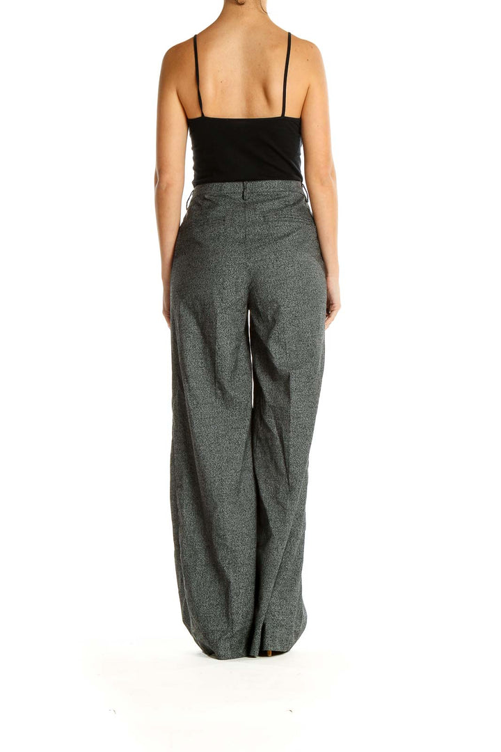 Gray Textured Work Trousers