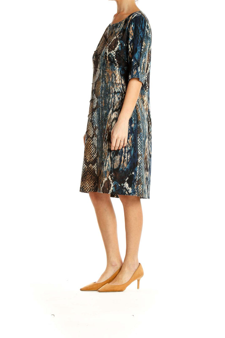 Multicolor Animal Print Shift Dress