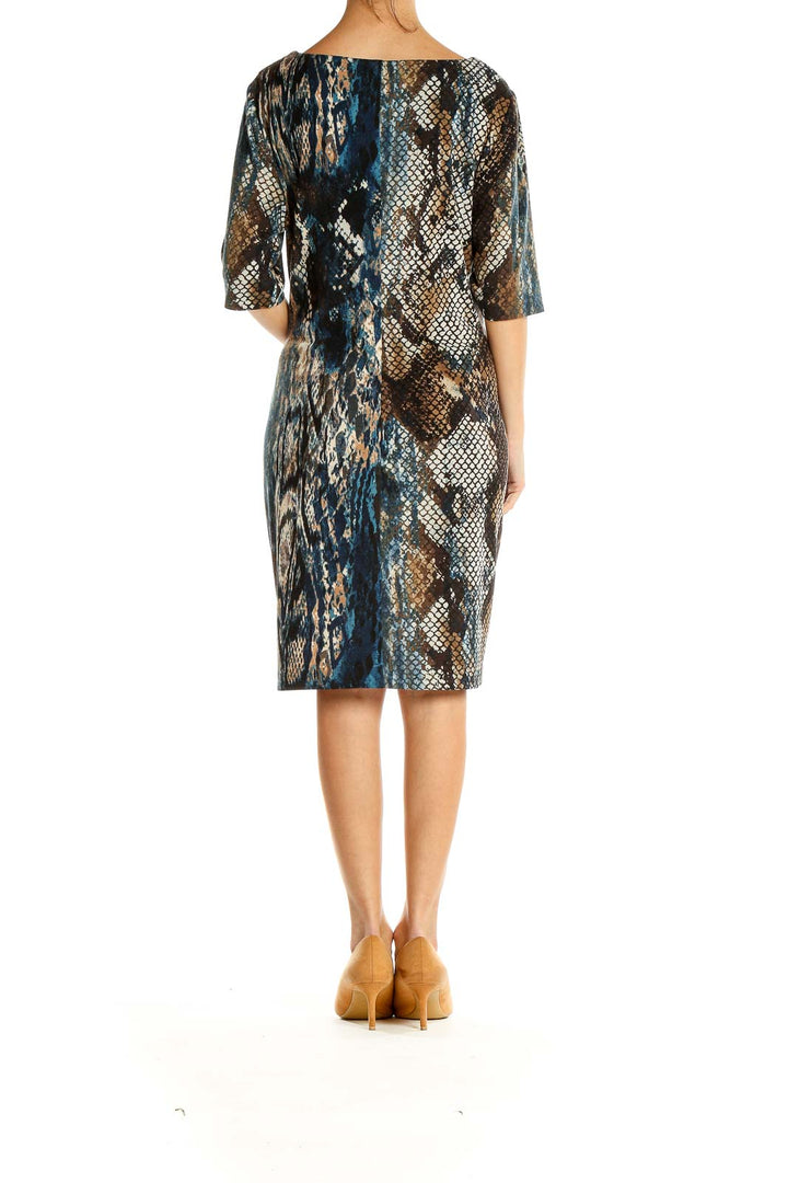 Multicolor Animal Print Shift Dress