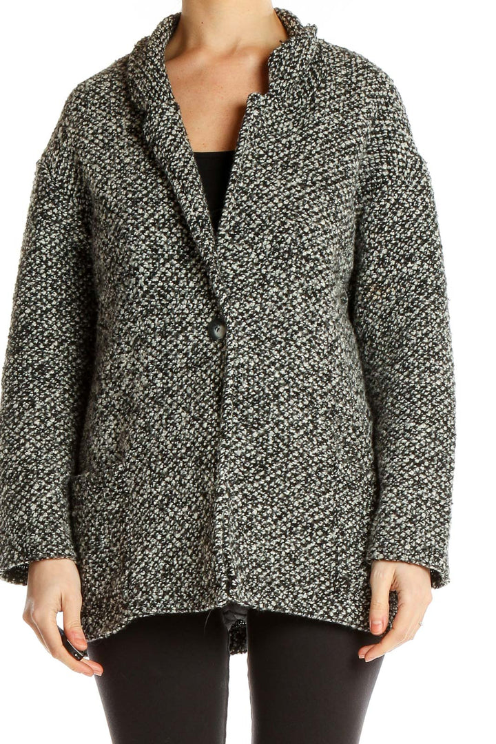 Gray Knit Coat