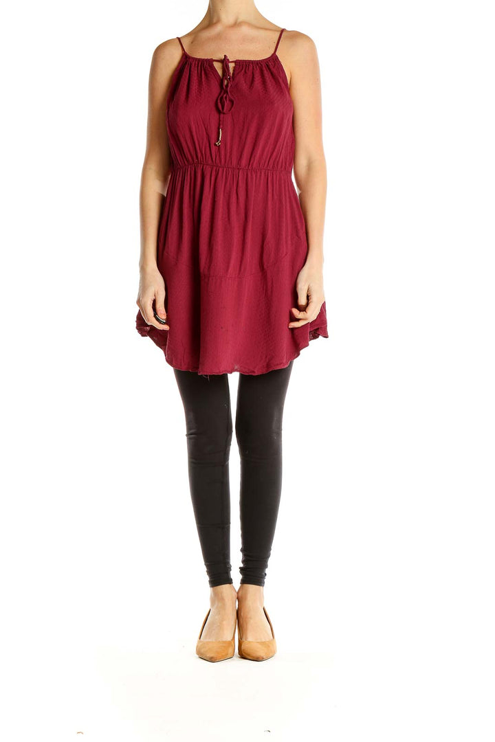 Maroon Bohemian Tunic Tank Top