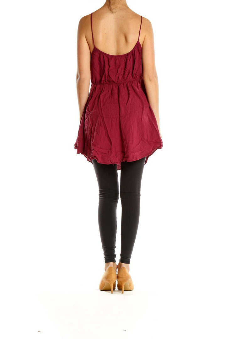 Maroon Bohemian Tunic Tank Top