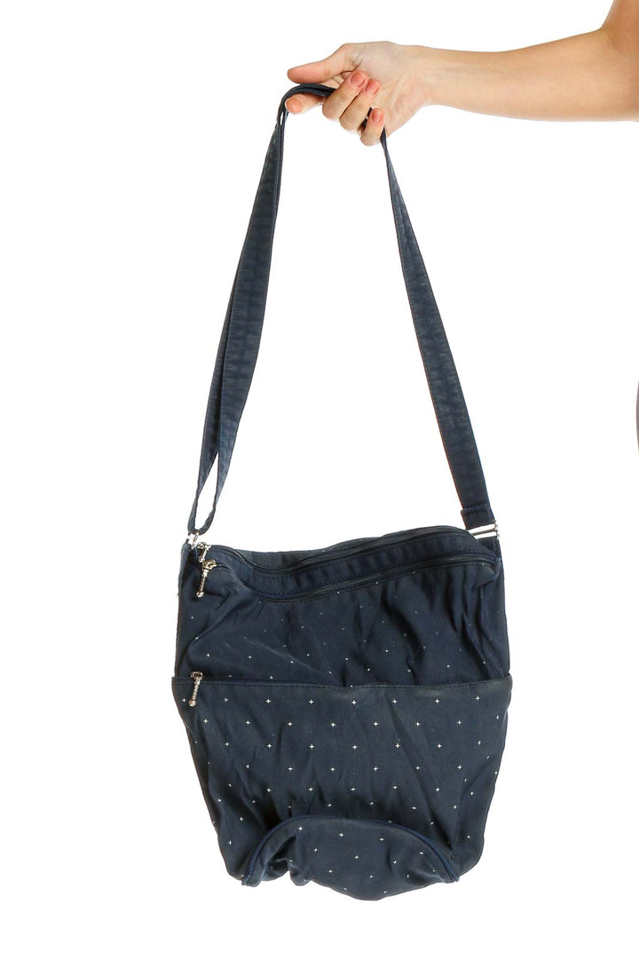 Blue Printed Crossbody Bag