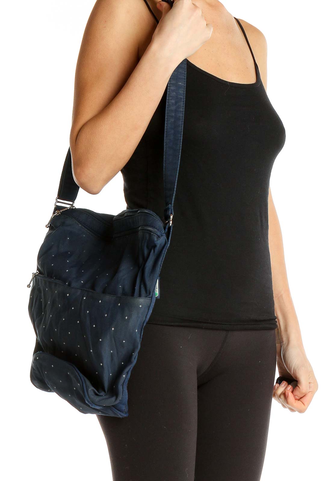 Blue Printed Crossbody Bag