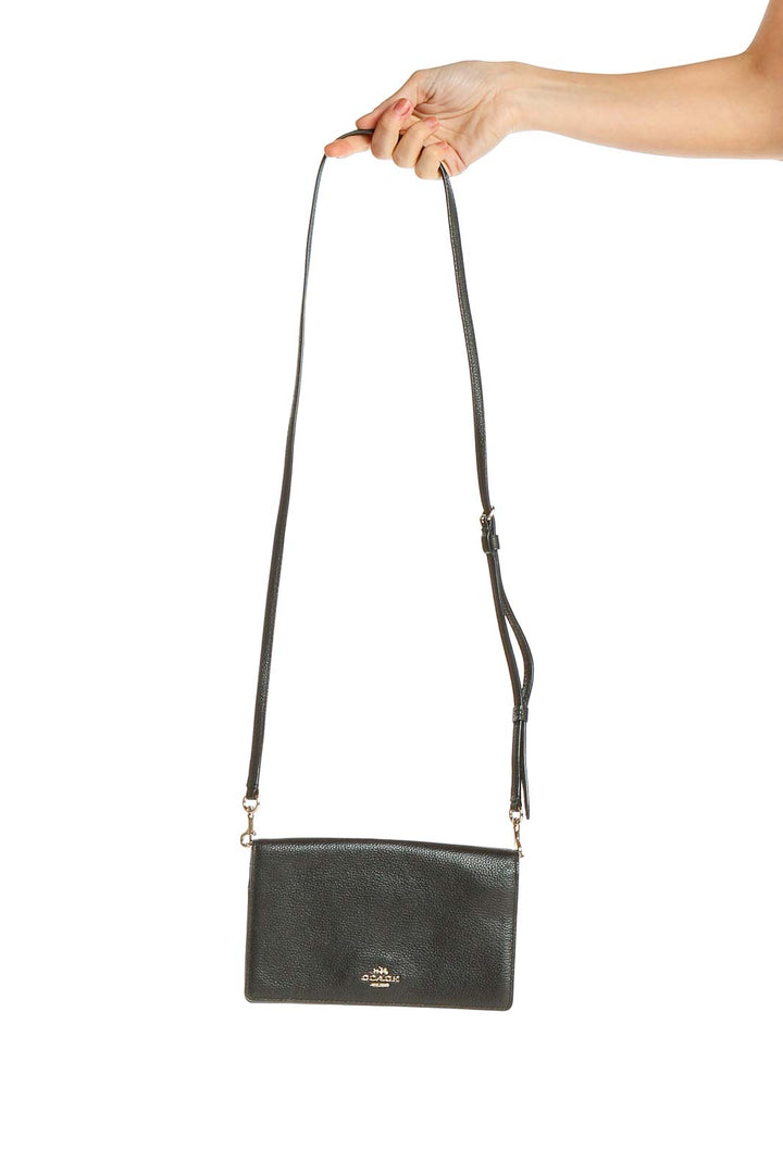 Black Leather Shoulder Bag