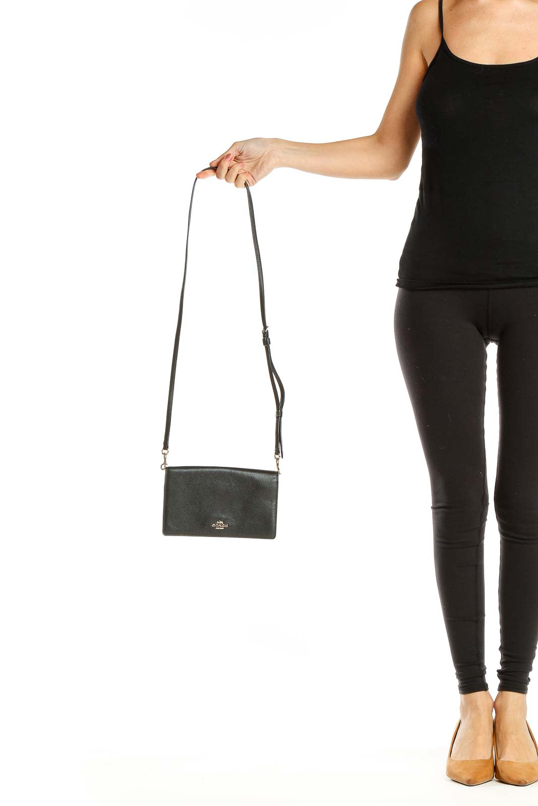 Black Leather Shoulder Bag