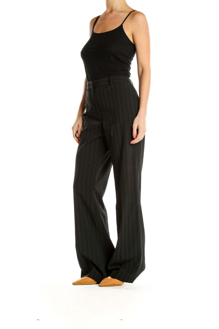 Black Pinstripe Classic Trousers